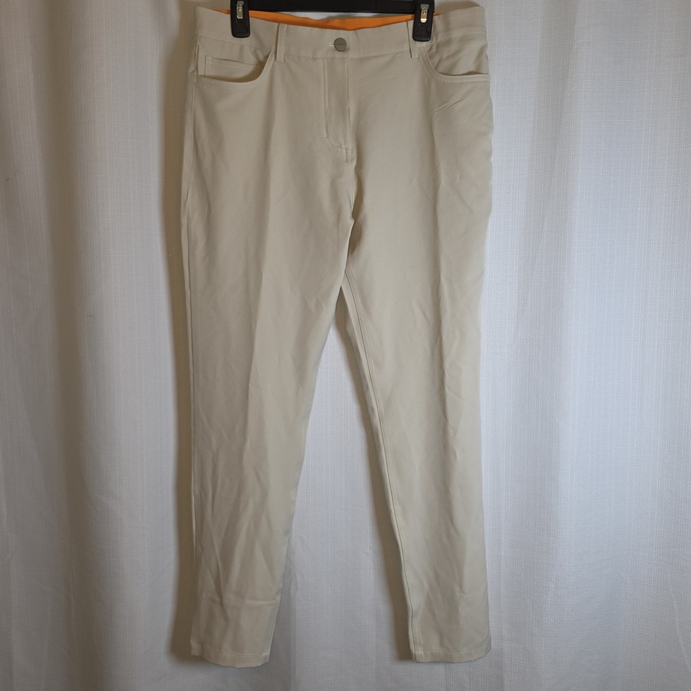 Macade Golf Mens Slim Fit Jogger Pants Sand Beige Tapered 34 Regular Stretch